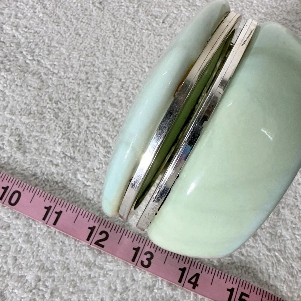 Vintage Genuine Alabaster Hand Carved Round Trinket Dish Cottagecore Boho - Picture 15 of 15